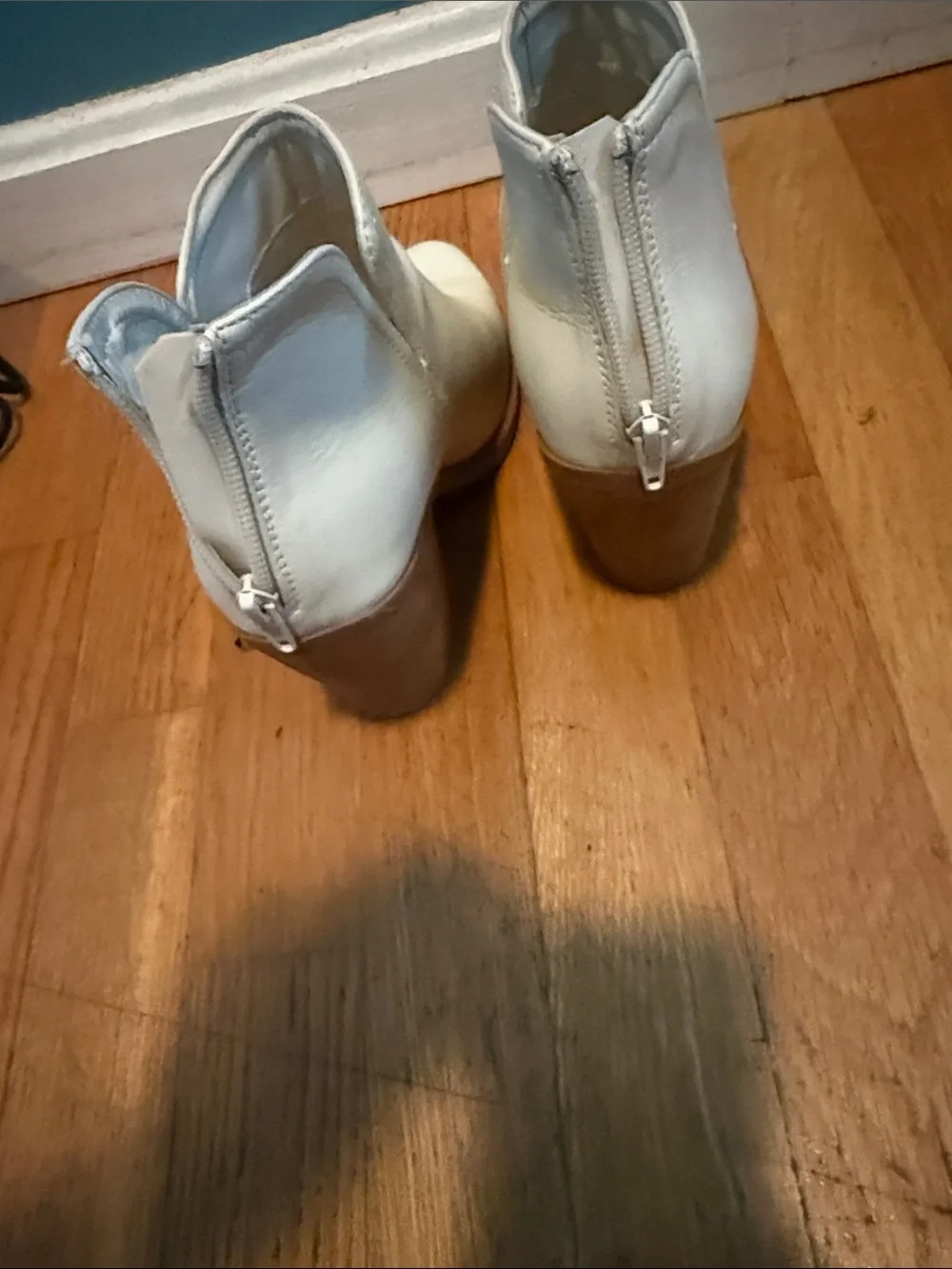 Women's White Ankle Boots - Classic Chelsea Style